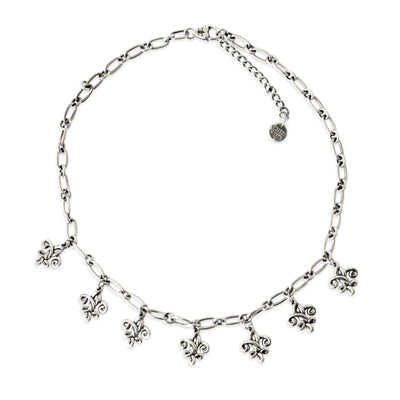 Fleur de Love Knot Charm Necklace