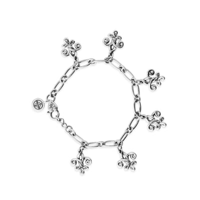 Fleur de Love Knot Charm Bracelet