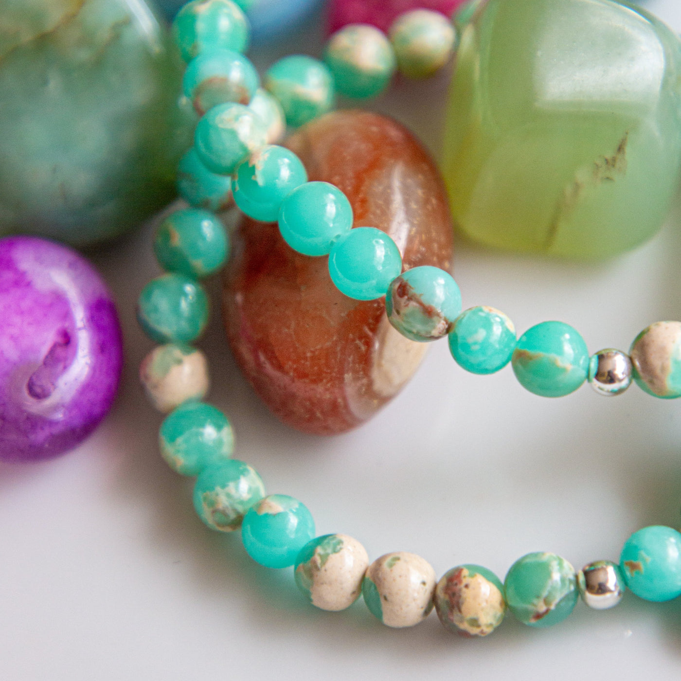 Gaia Green African Opal Signature Stretch Bracelet