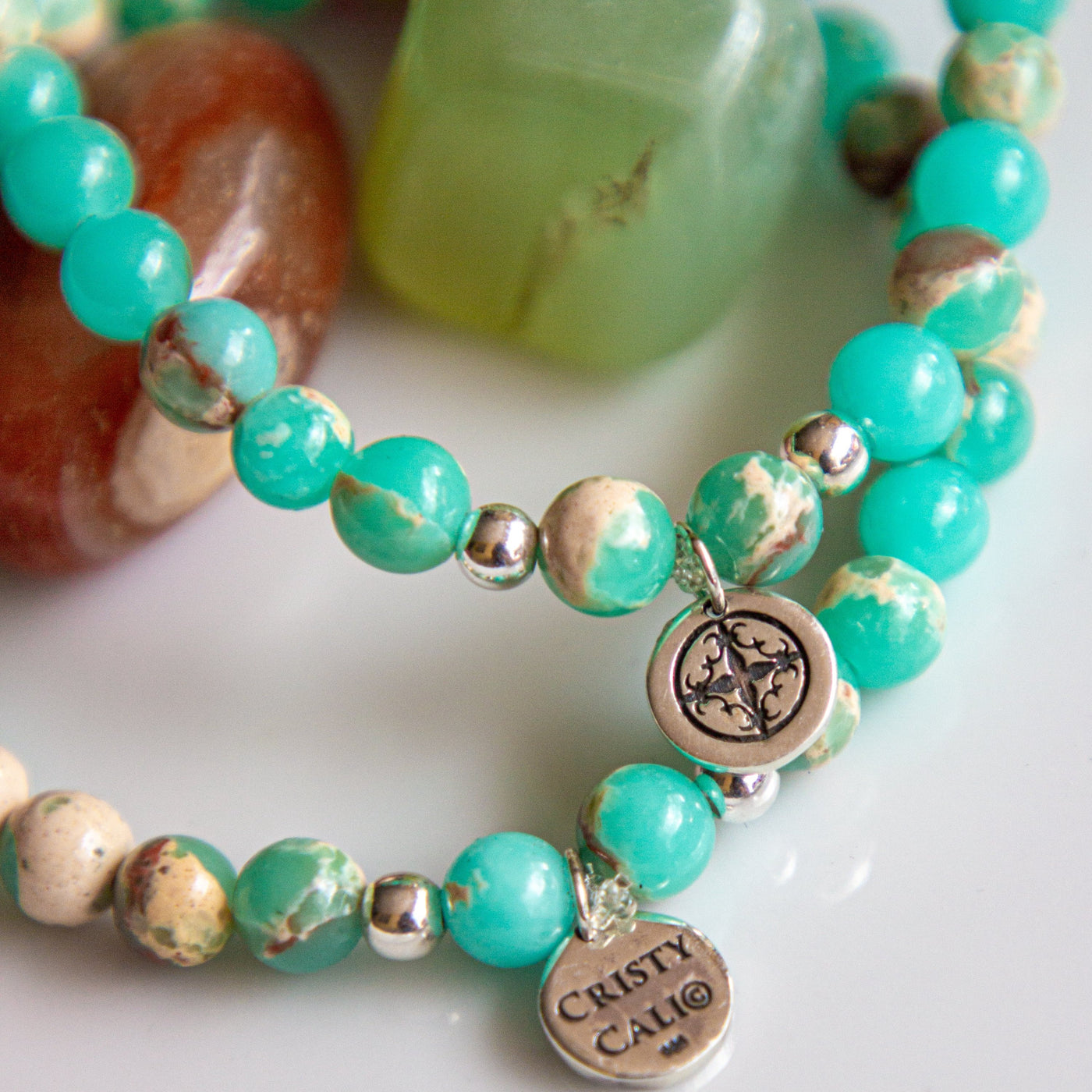 Gaia Green African Opal Signature Stretch Bracelet