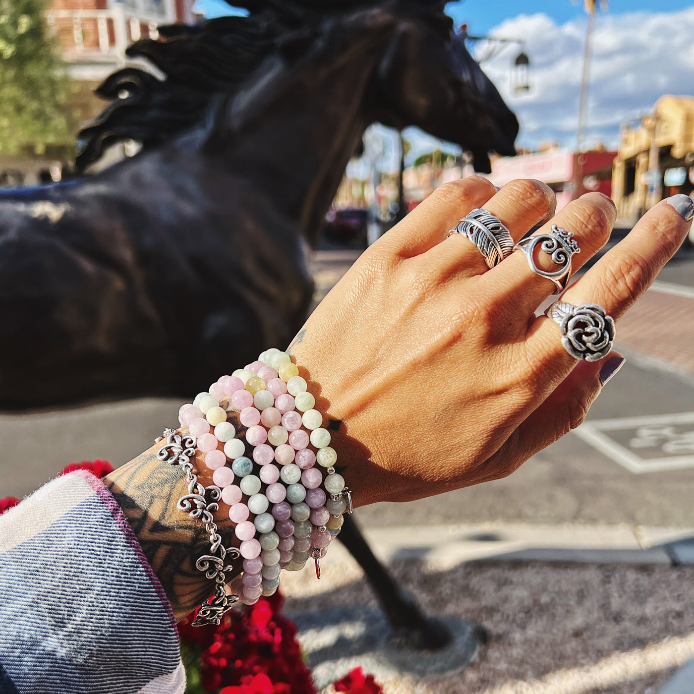 Healing Heart Kunzite Signature Stretch Bracelet