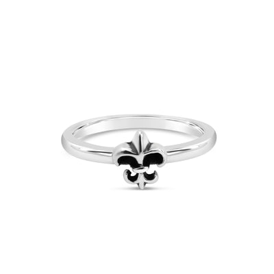 Stackable Fleur de Lis Ring