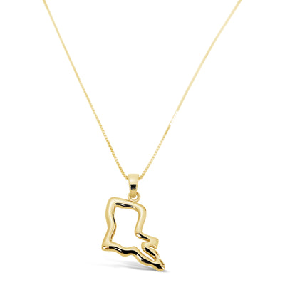 Louisiana Outline Pendant Gold Vermeil