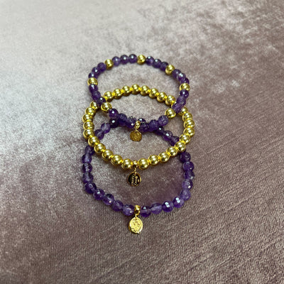 Golden Amethyst Signature Stretch Bracelet