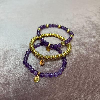 Golden Suns Amethyst Signature Stretch Bracelet