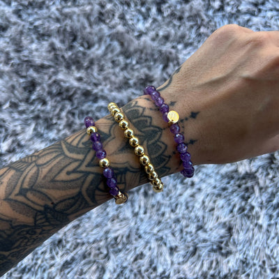 Golden Suns Amethyst Signature Stretch Bracelet