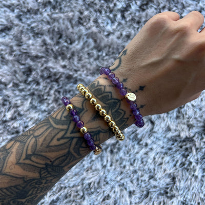 Golden Suns Amethyst Signature Stretch Bracelet