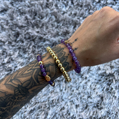 Golden Amethyst Signature Stretch Bracelet