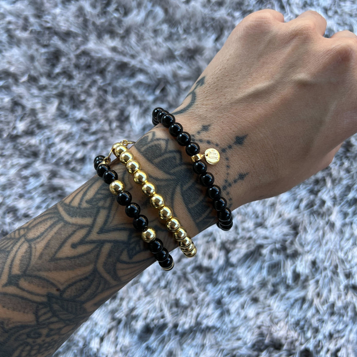 Golden Sun Hematite Signature Stretch Bracelet