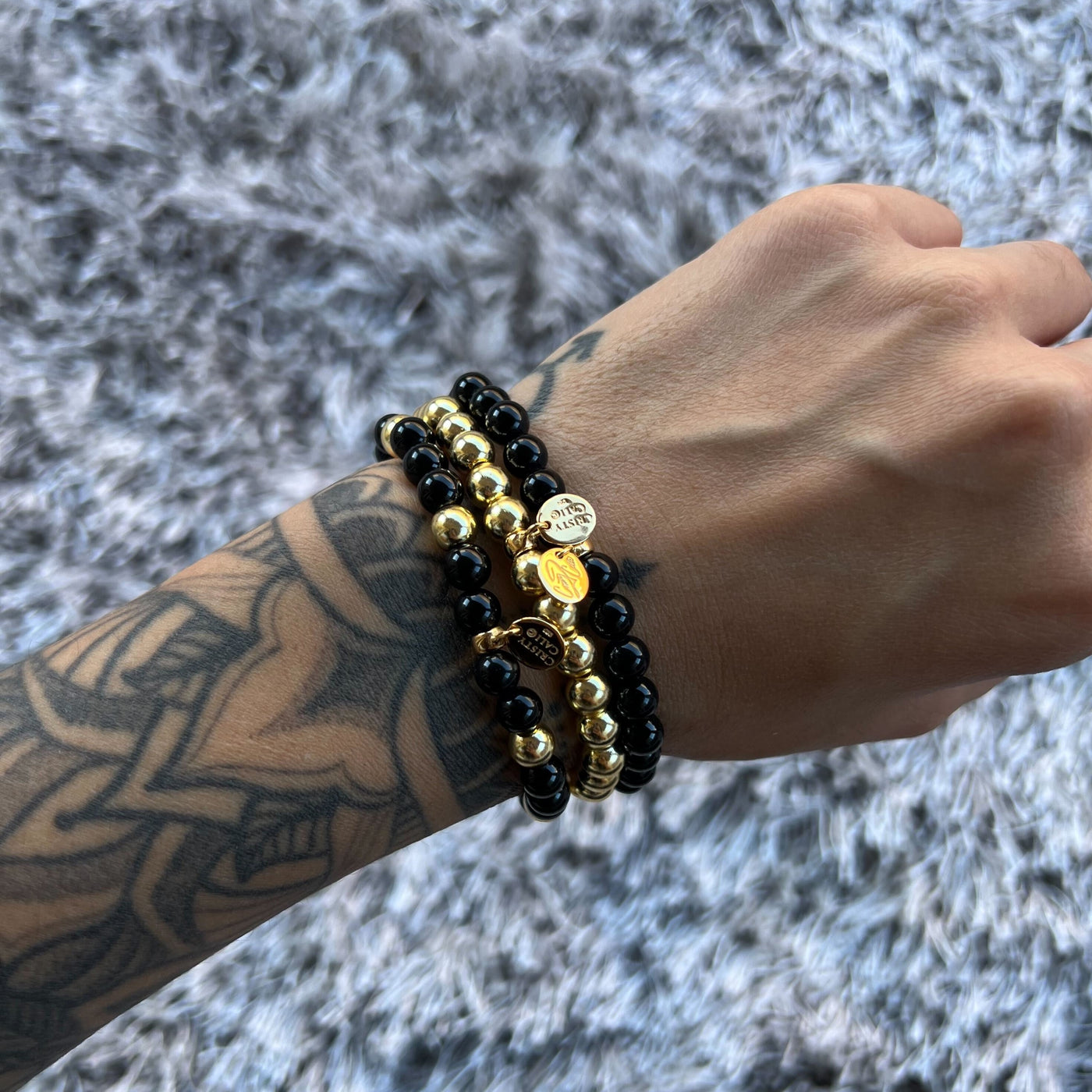 Golden Onyx Signature Stretch Bracelet