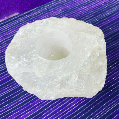 Clear Quartz Candle Holders