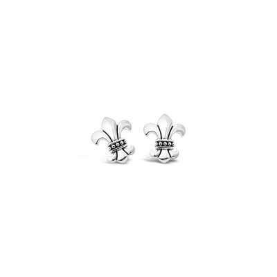 Strength & Courage Fleur de Lis Dainty Earrings