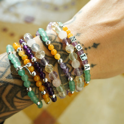 Forever Lundi Gras Gemstone Signature Stretch Bracelet