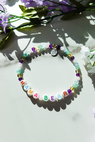 Personalized Festive Gemstone Signature Stretch Bracelet