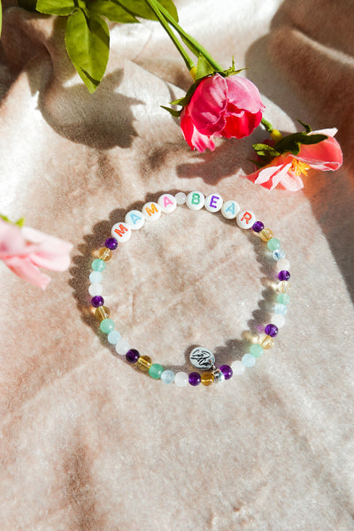 Personalized Festive Gemstone Signature Stretch Bracelet