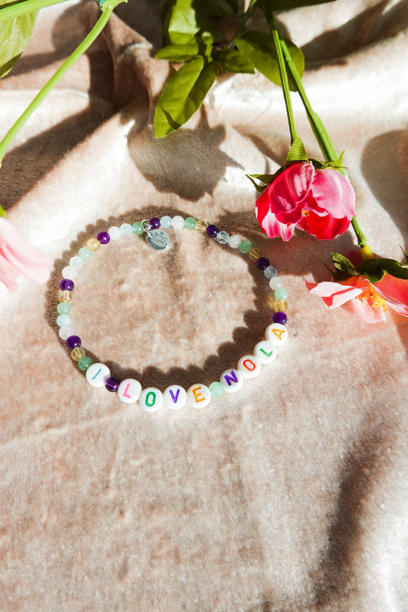 Personalized Festive Gemstone Signature Stretch Bracelet