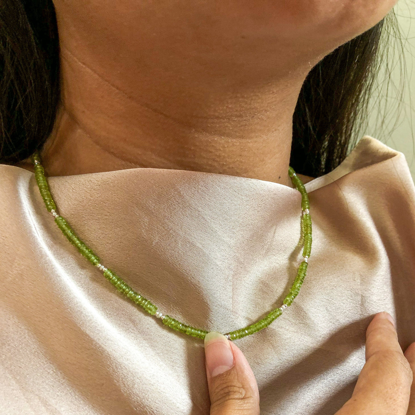 Purification Peridot Pearl Signature Necklace