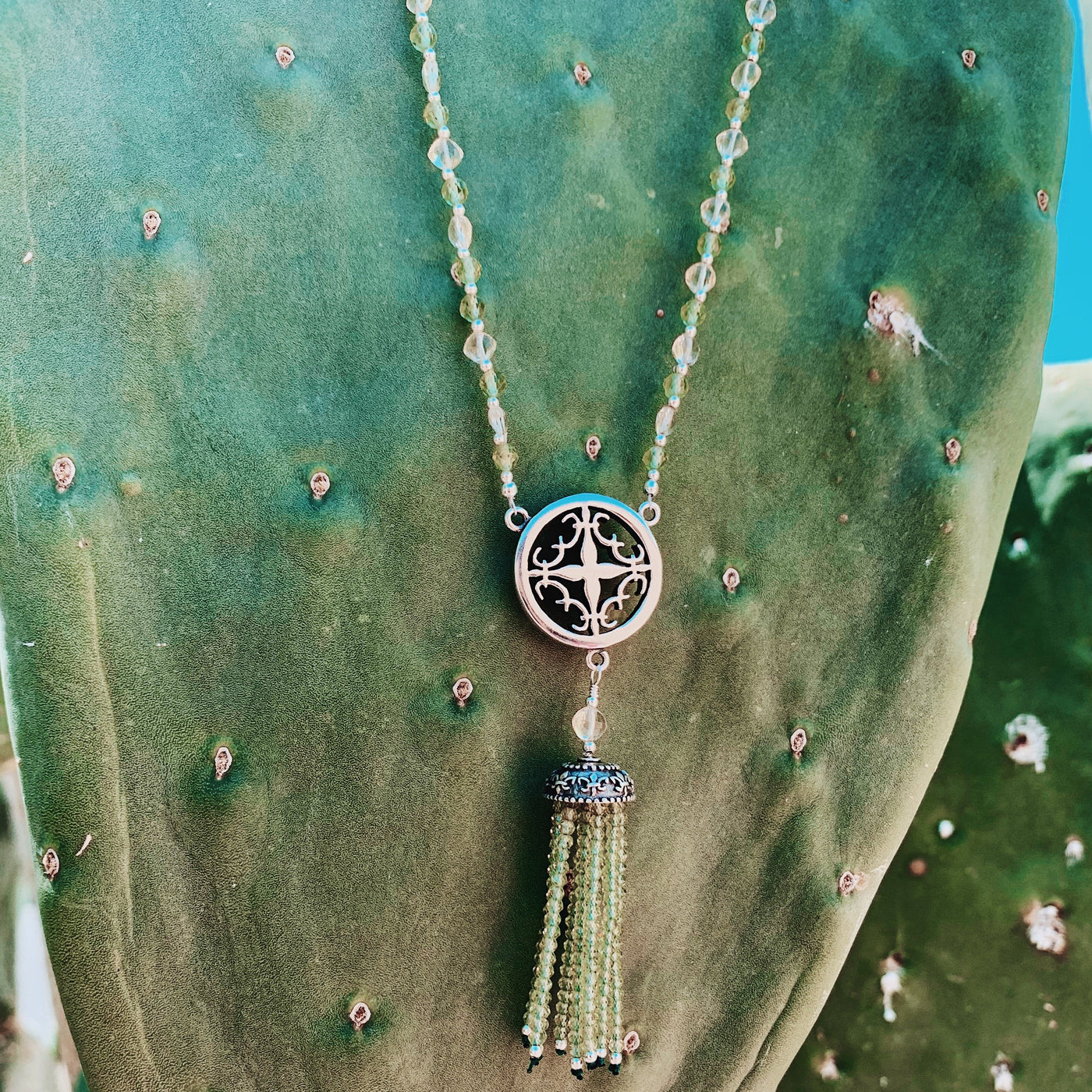 1OAK Intuitive Healing Cali Amulet Signature Tassel Necklace