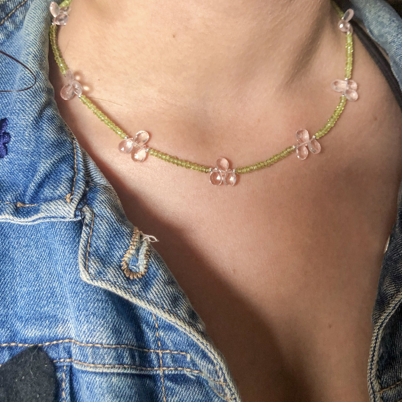 Rose Petal Peridot Signature Necklace