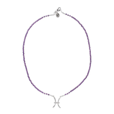 Peaceful Pisces Amethyst Signature Zodiac Necklace