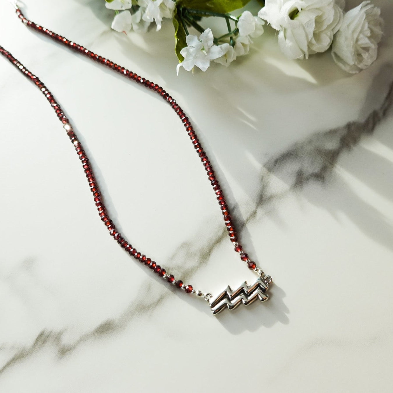 Confident Aquarius Signature Zodiac Necklace RETIRED