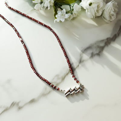 Confident Aquarius Signature Zodiac Necklace RETIRED