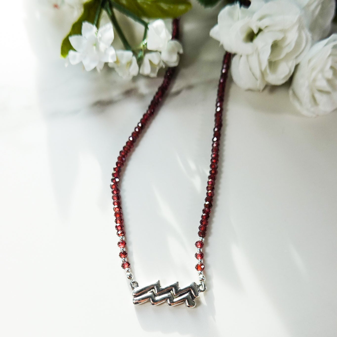 Confident Aquarius Signature Zodiac Necklace RETIRED