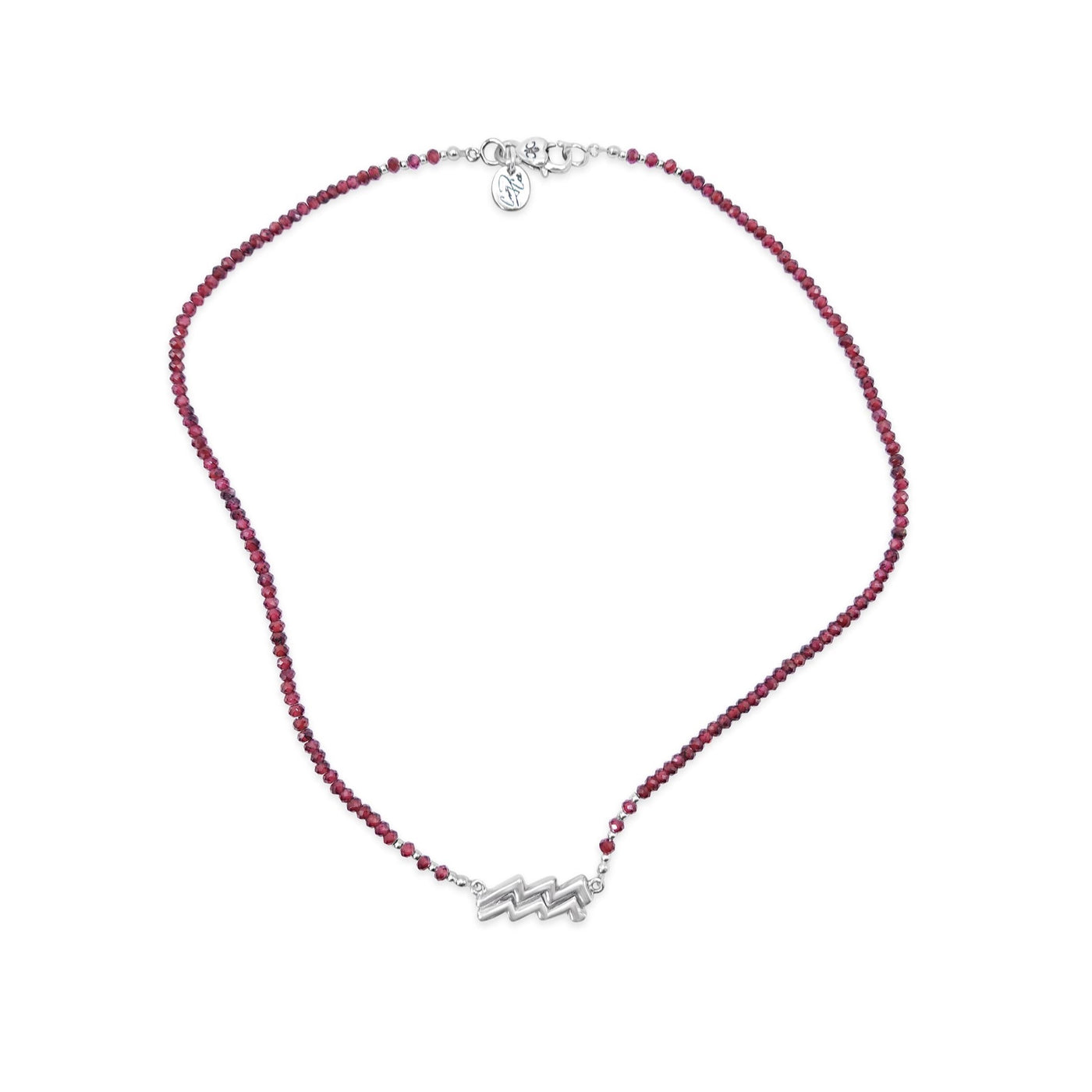 Confident Aquarius Signature Zodiac Necklace RETIRED