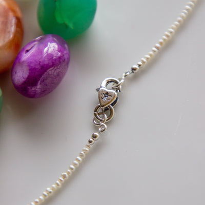 1OAK Graceful Heart Chakra Emerald & Pearl Signature Necklace