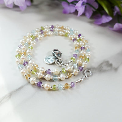 Mardi Gras Mambo Gemstone & Pearl Signature Necklace