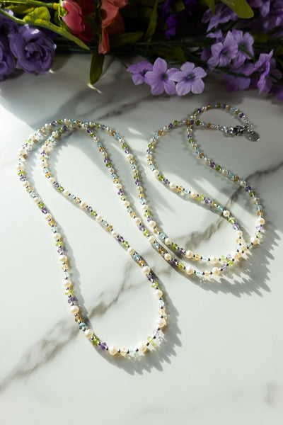 Mardi Gras Mambo Gemstone & Pearl Signature Necklace