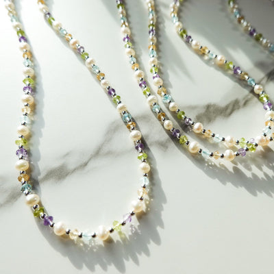 Mardi Gras Mambo Gemstone & Pearl Signature Necklace