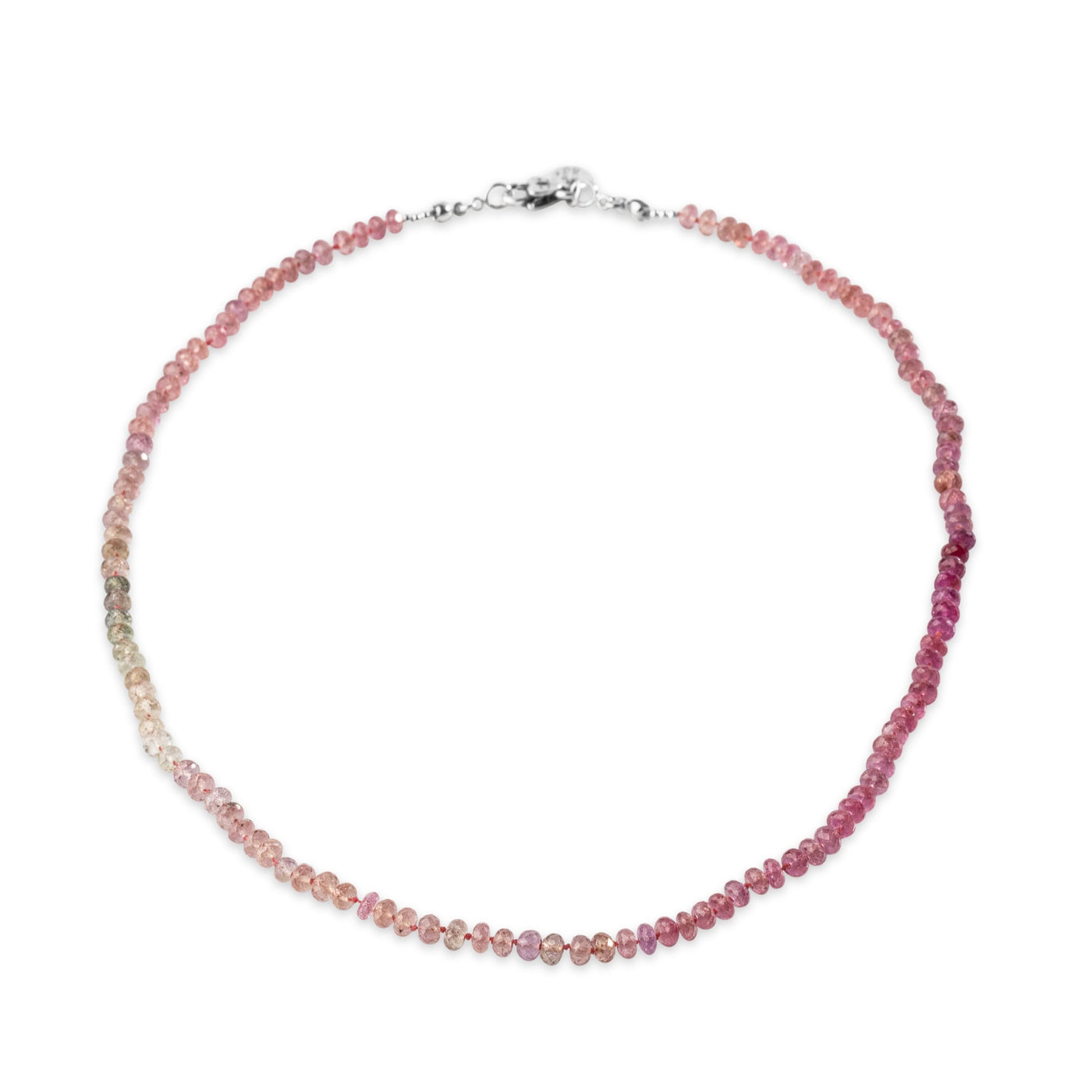 1OAK Empowered Pink Sapphire Knotted Silk Signature Necklace
