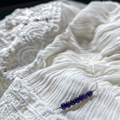 Wisdom Sapphire Bar Necklace