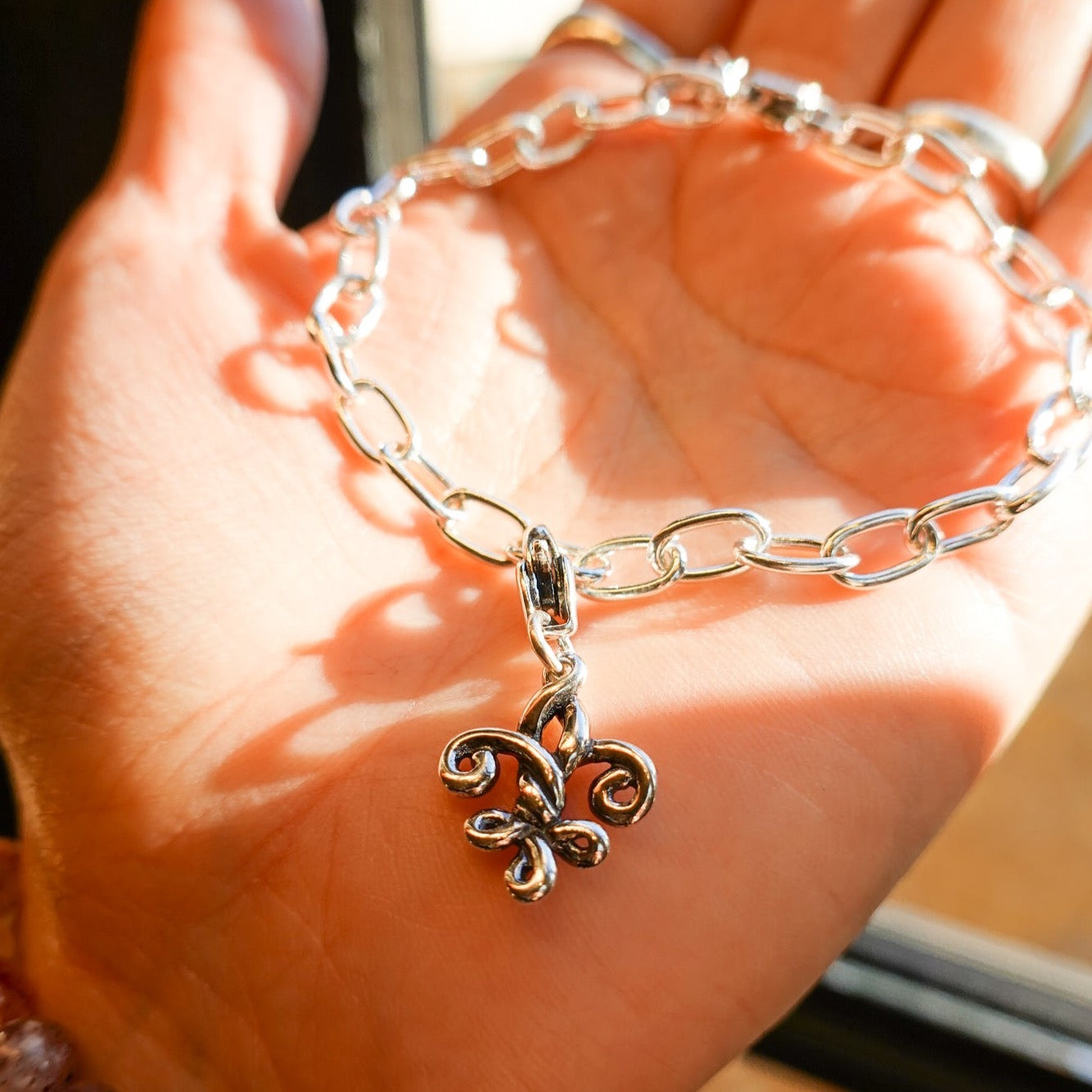 Cali Staple Link Charm Bracelet or Anklet