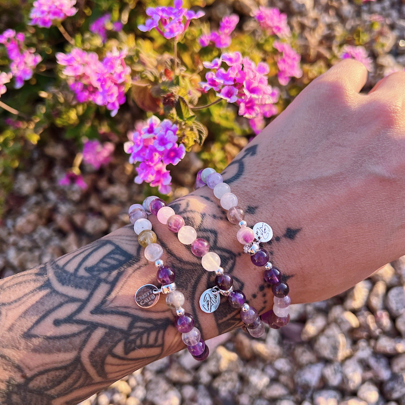 Flower Amethyst Signature Stretch Bracelet