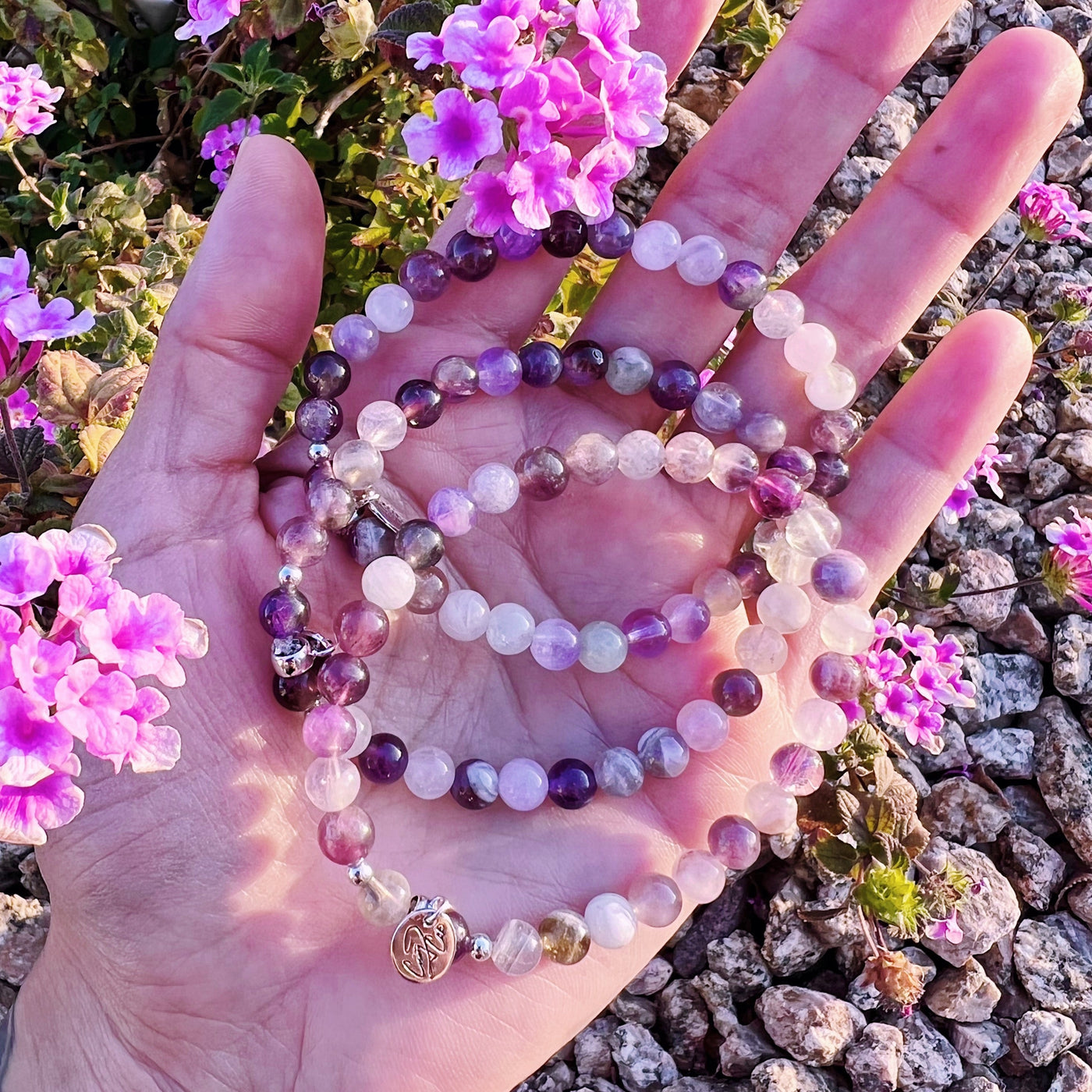 Flower Amethyst Signature Stretch Bracelet