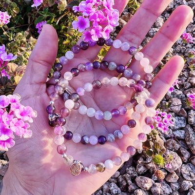 Flower Amethyst Signature Stretch Bracelet