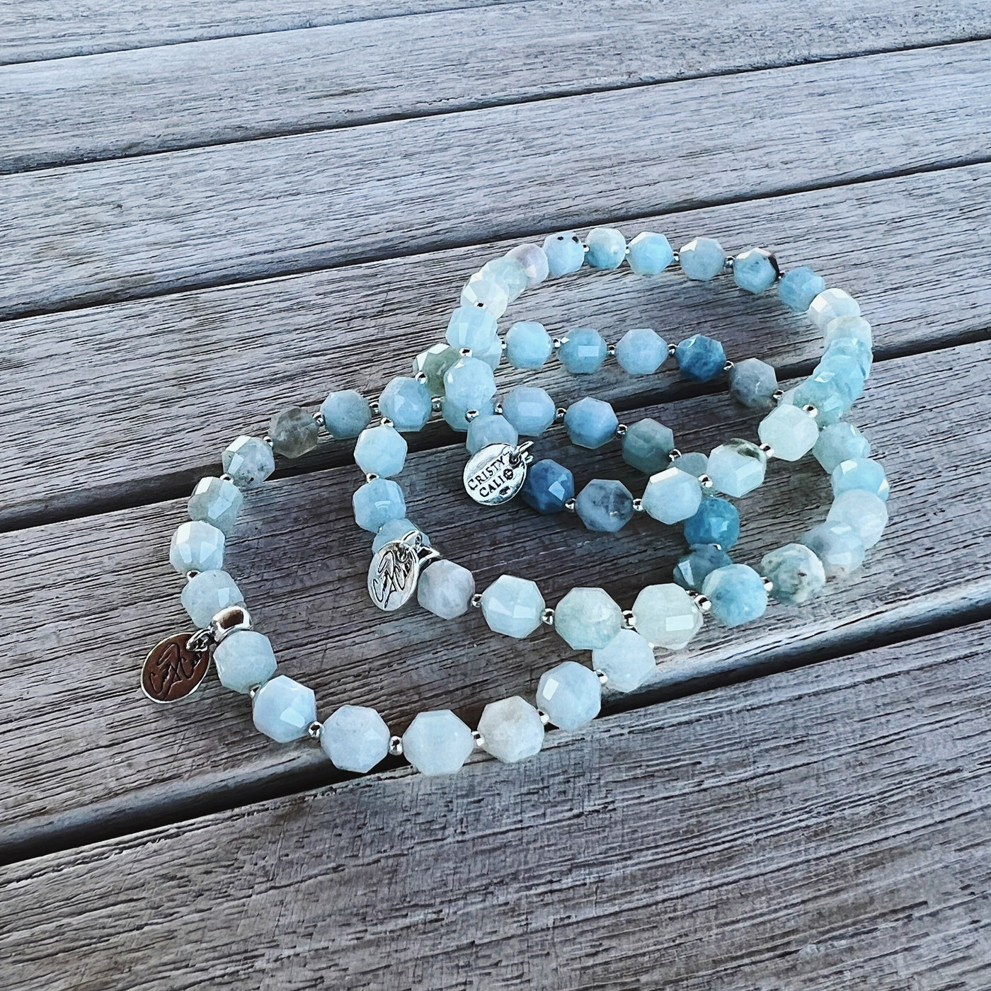 Serenity Aquamarine Signature Stretch Bracelet