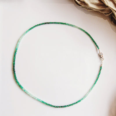 Heart Chakra Shaded Emerald Signature Necklace