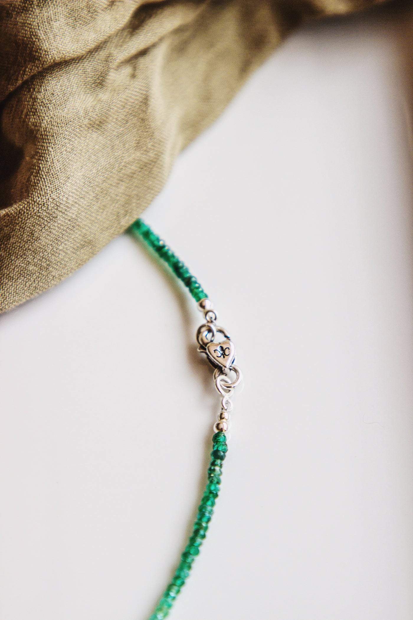 Heart Chakra Shaded Emerald Signature Necklace