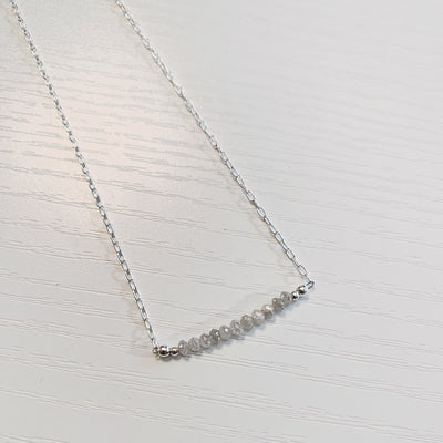 Raw Diamond Signature Bar Necklace