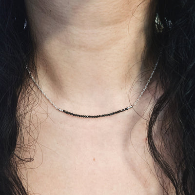 Black Diamond Signature Bar Necklace