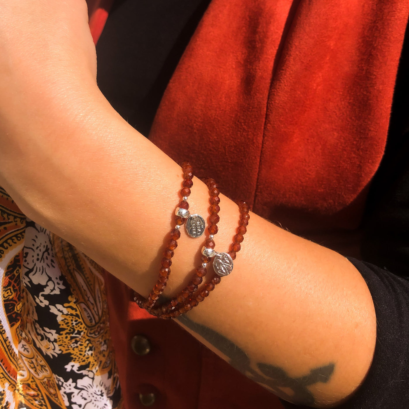 Mental Clarity Hessonite Garnet Signature Stretch Bracelet