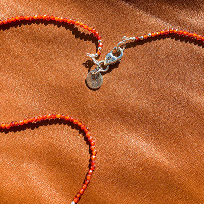 Sagittarius Tangerine Zircon Zodiac Necklace RETIRED