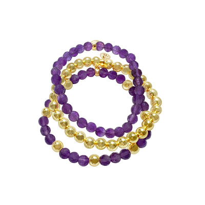 Golden Amethyst Signature Stretch Bracelet