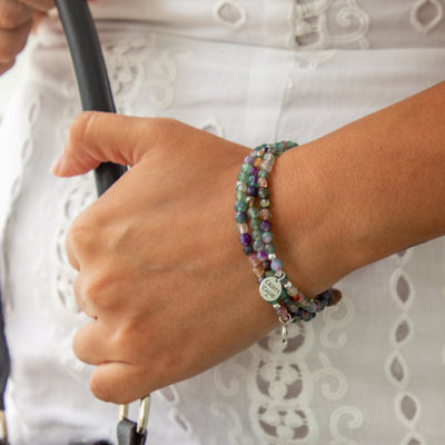 Rainbow Magic Fluorite Signature Stretch Bracelet