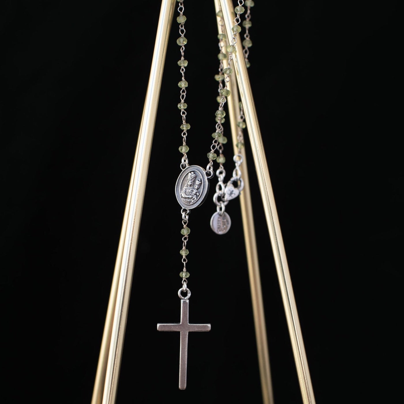 Our Lady of Prompt Succor New Orleans Gemstone Rosary Signature Necklace