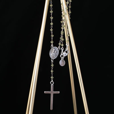 Our Lady of Prompt Succor New Orleans Gemstone Rosary Signature Necklace