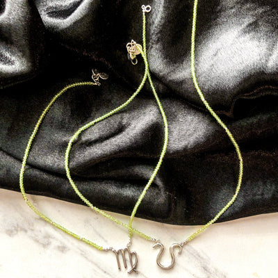 Leo's Peaceful Peridot Zodiac Signature Necklace RETIRED